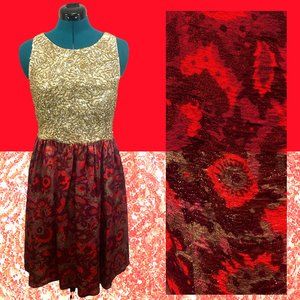 Anthropologie Wren Sequin Floral Dress